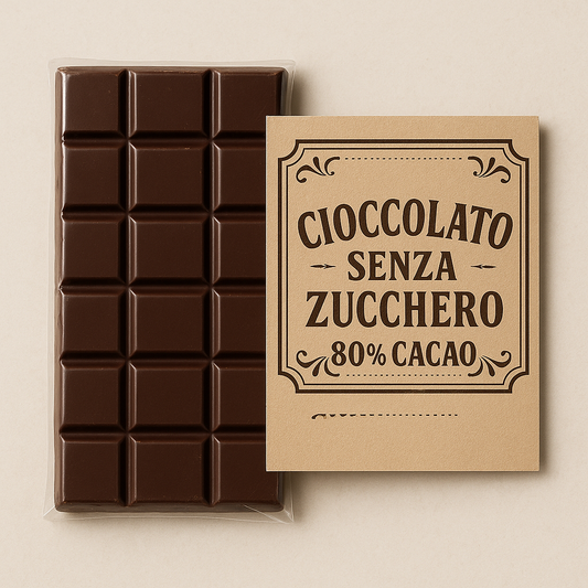 80% zuckerfreie Schweizer Zartbitter Schokolade - 80g