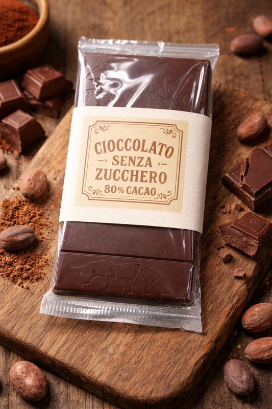 80% zuckerfreie vegane Schweizer Zartbitter Schokolade - 73g